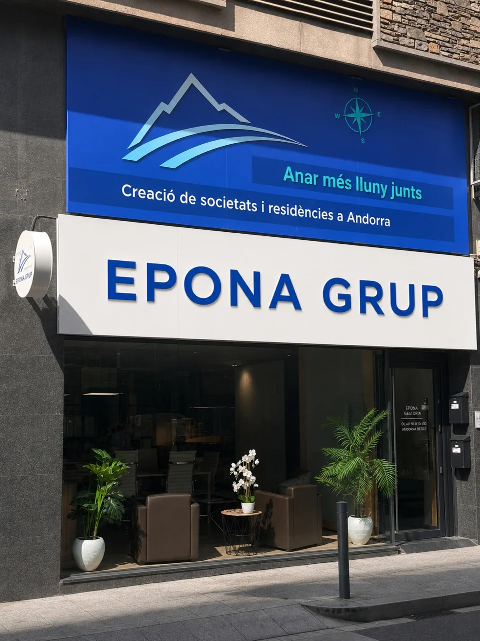 La façana de l'oficina de Epona Grup a Andorra la Vella